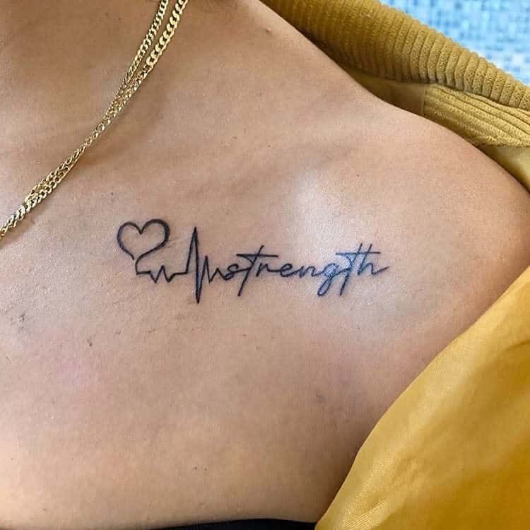 small tattoo on chest girl 0053