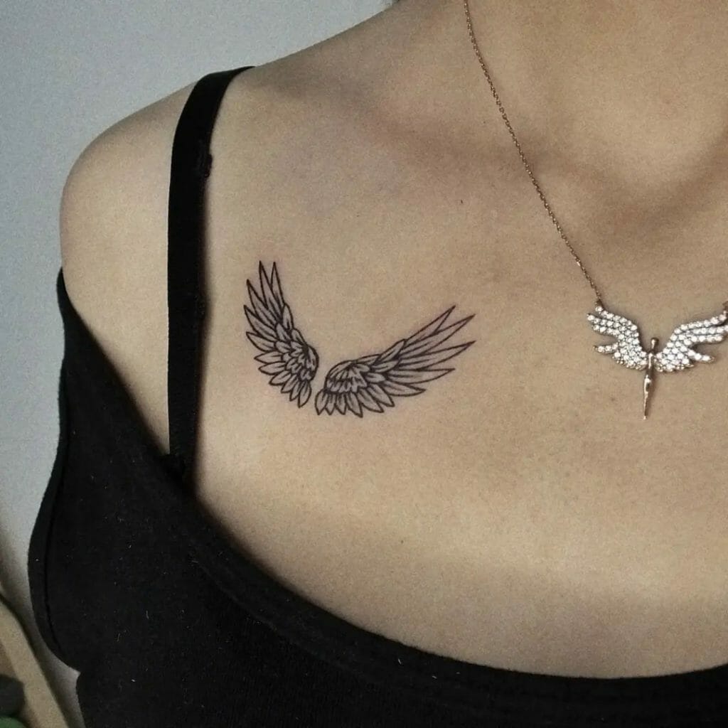 small tattoo on chest girl 0075