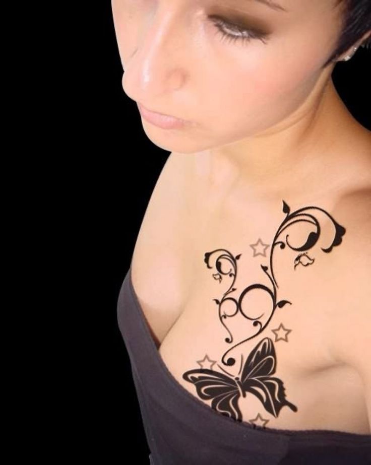 small tattoo on chest girl 0088