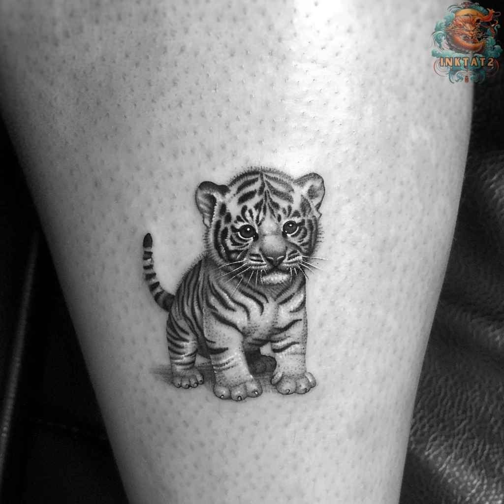 small tiger tattoo ideas for minimalists