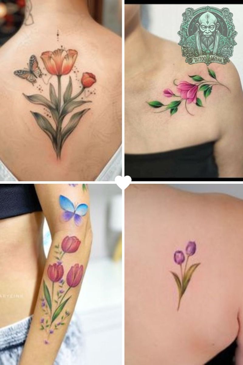 Small tulip tattoo 0014