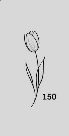 Small tulip tattoo 0021