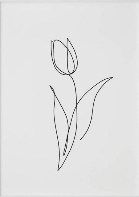 Small tulip tattoo 0048