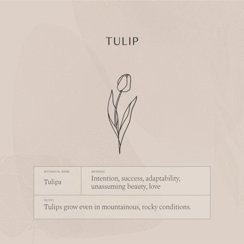 Small tulip tattoo 0058