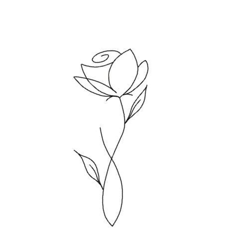 Small tulip tattoo 0065