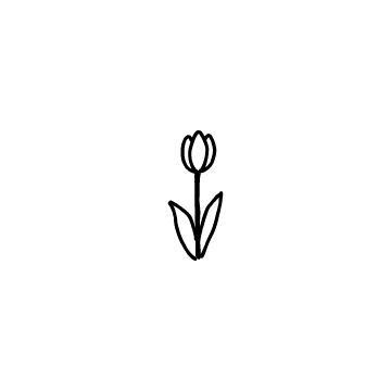 Small tulip tattoo 0083