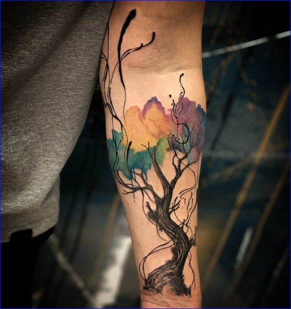 Small watercolor tattoo ideas 0059