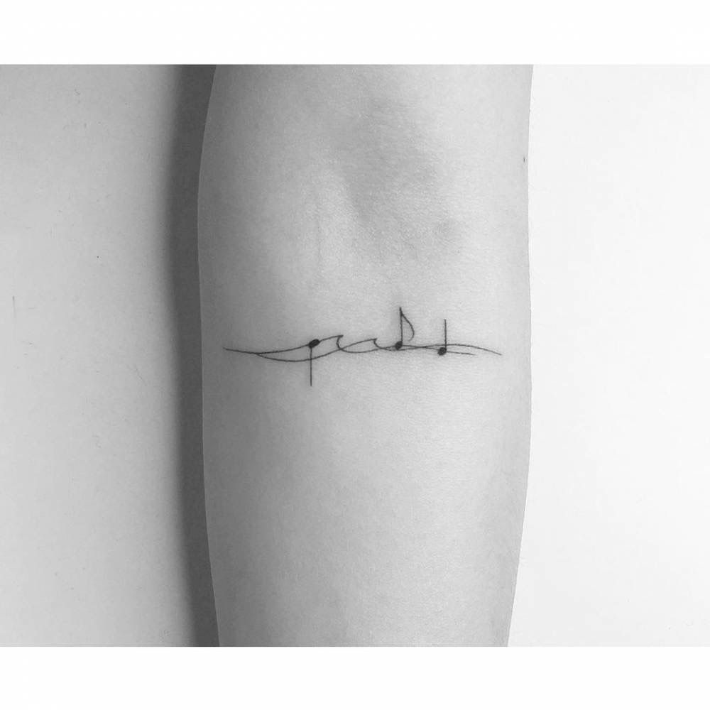 Small wave tattoo 0022