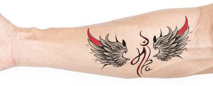 small wing tattoo on forearm 0058