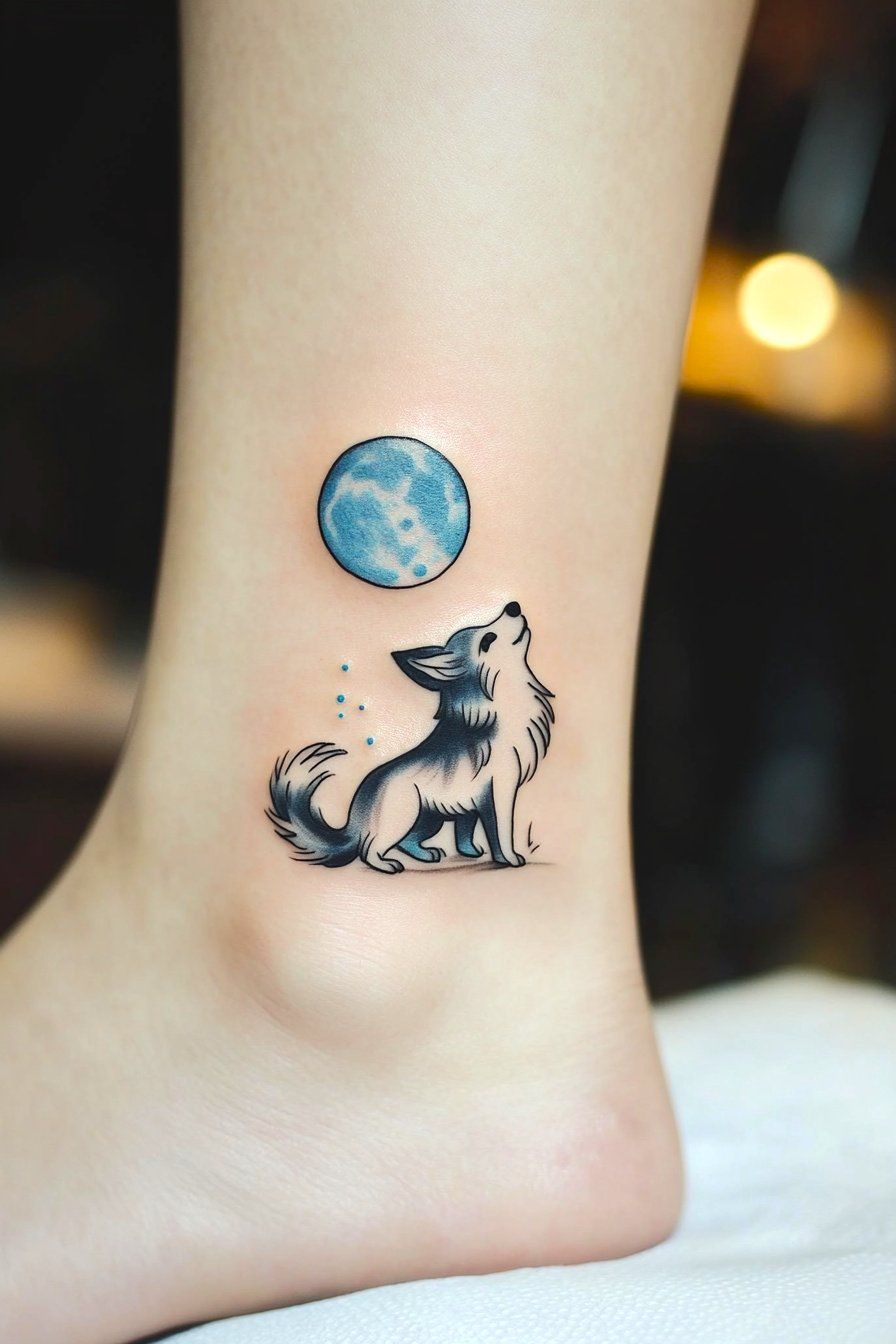 small wolf tattoo 0015