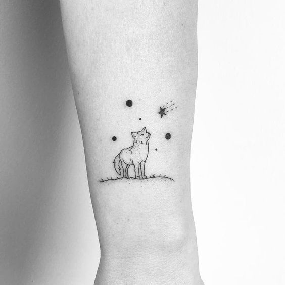 small wolf tattoo 0022