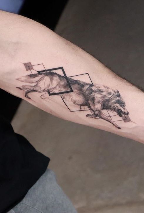 small wolf tattoo 0023