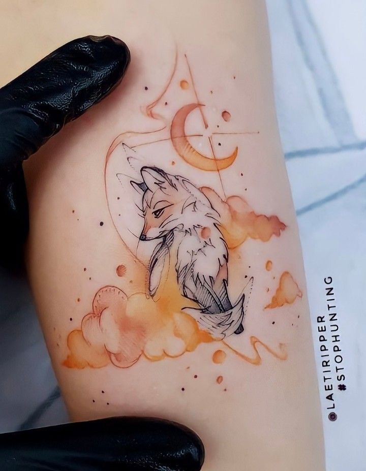 small wolf tattoo 0027