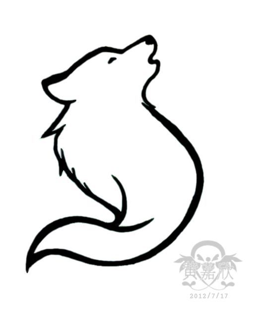 small wolf tattoo 0080