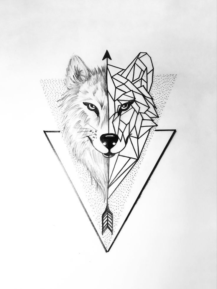 small wolf tattoo 0098