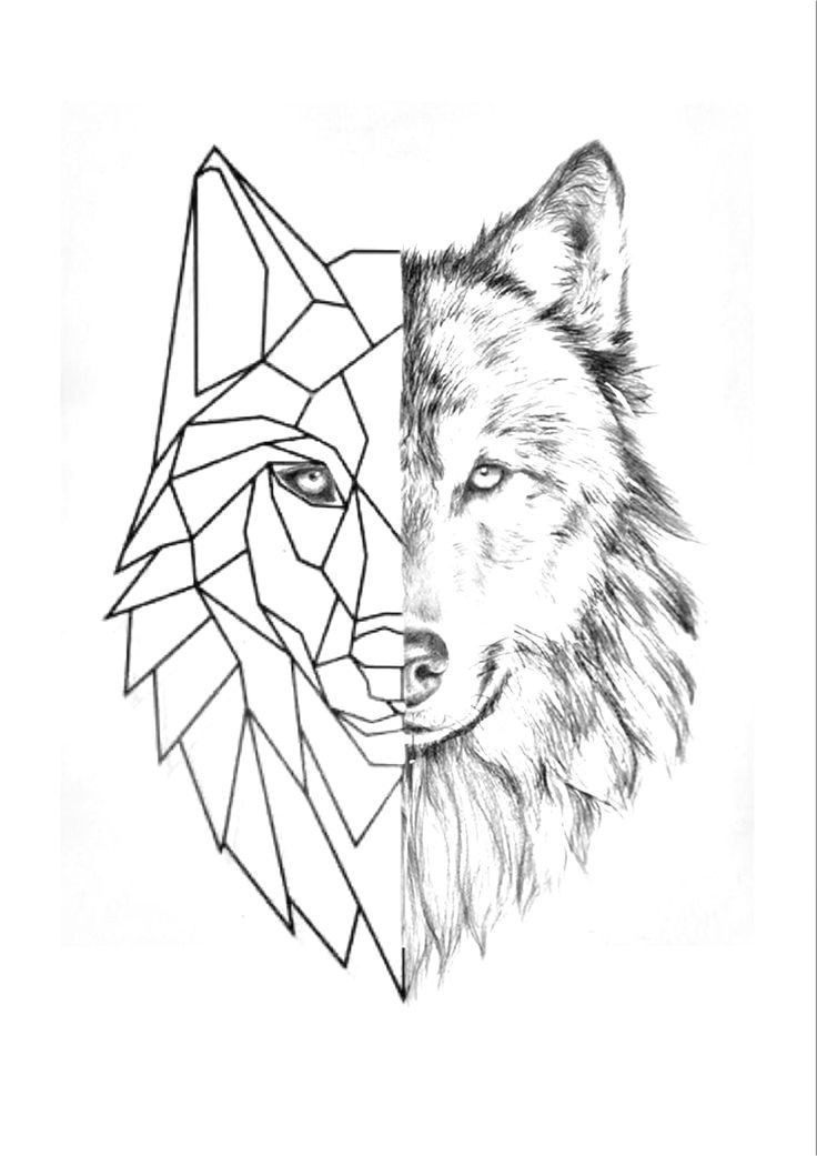 small wolf tattoo 0099