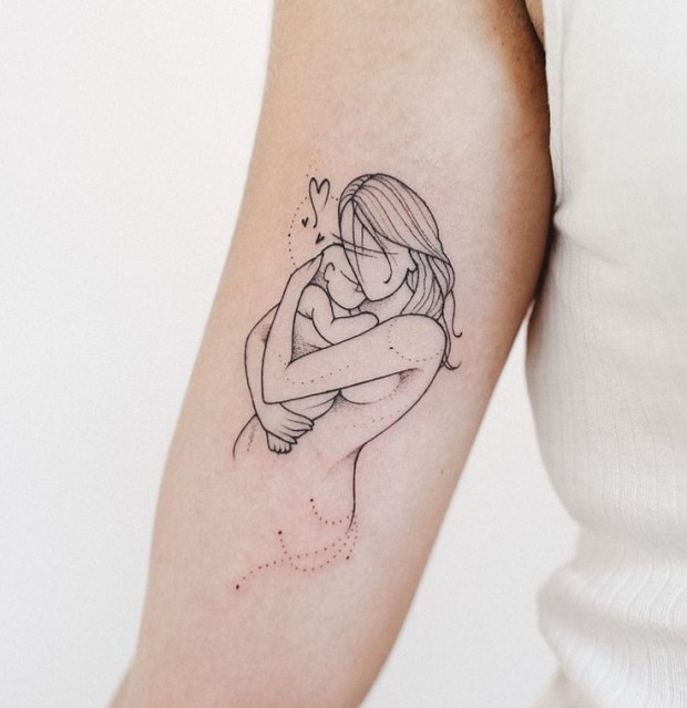 son and mother tattoos ideas 0017