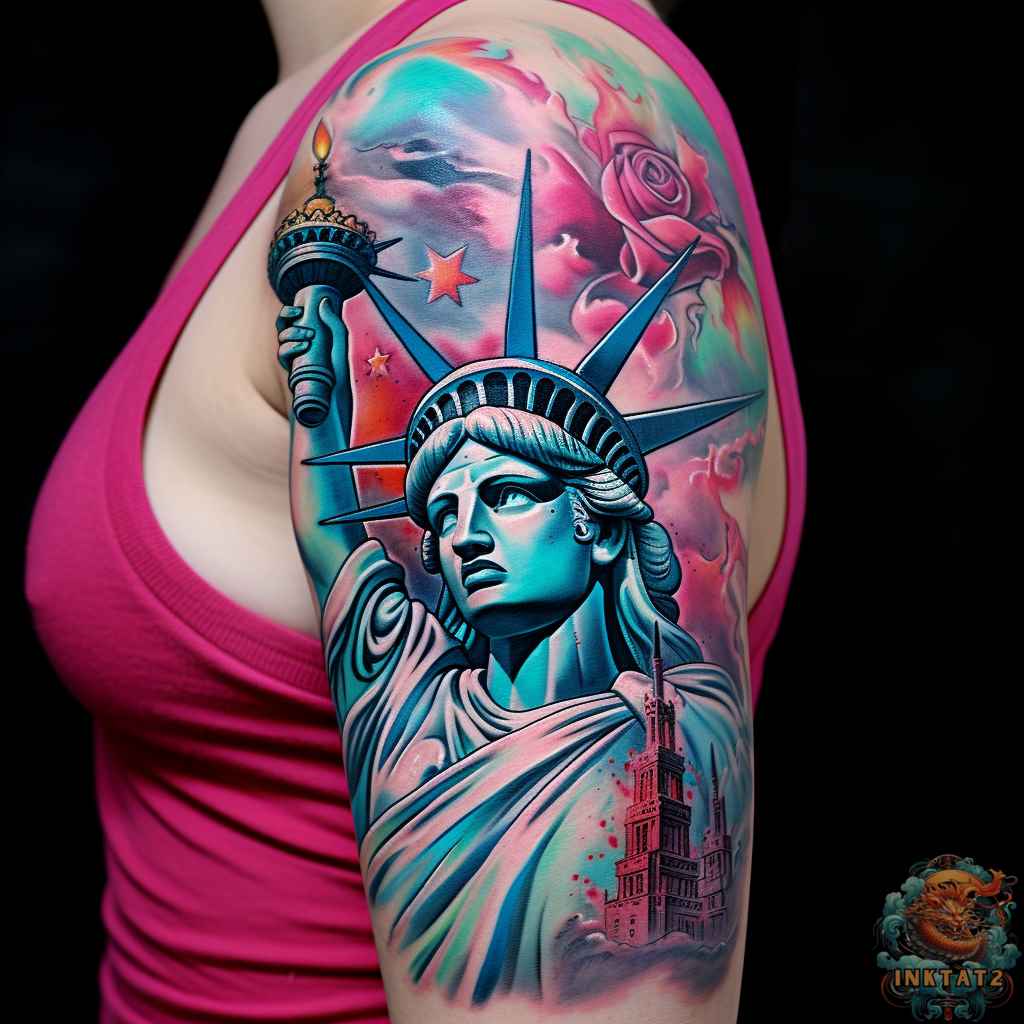 Statue of Liberty Tattoo Ideas 0024