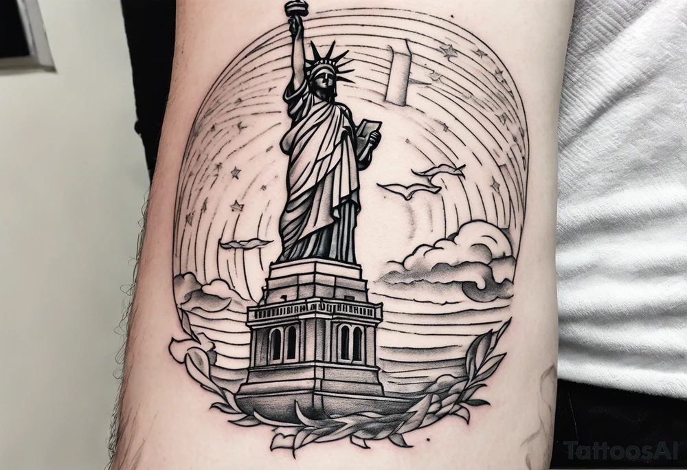 Statue of Liberty Tattoo Ideas 0030