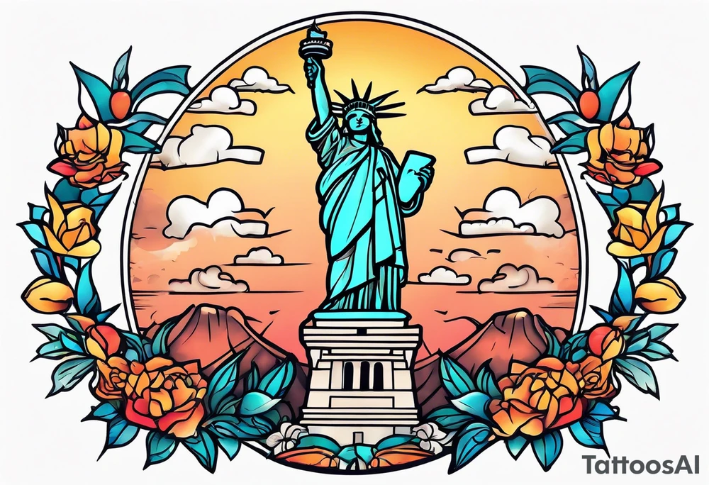 Statue of Liberty Tattoo Ideas 0071