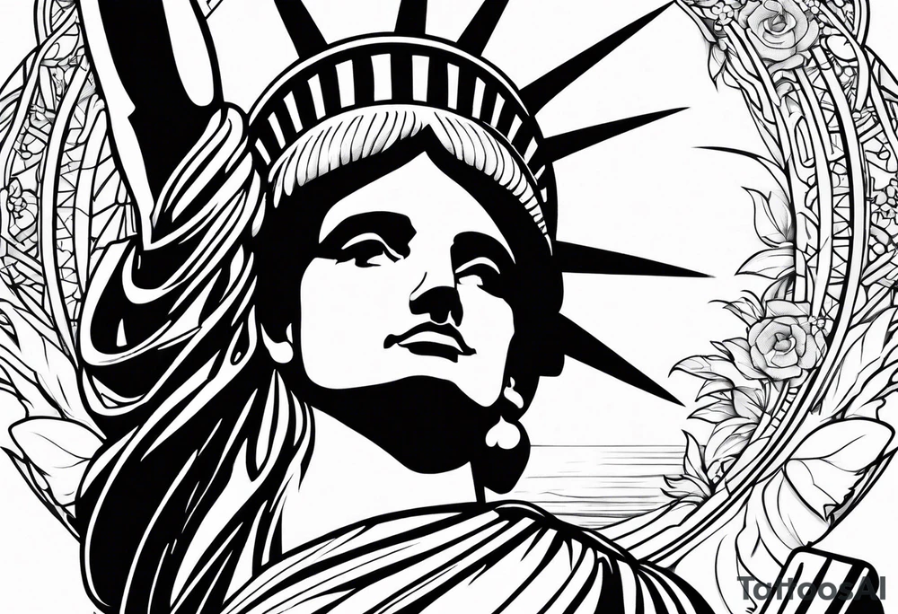 Statue of Liberty Tattoo Ideas 0083