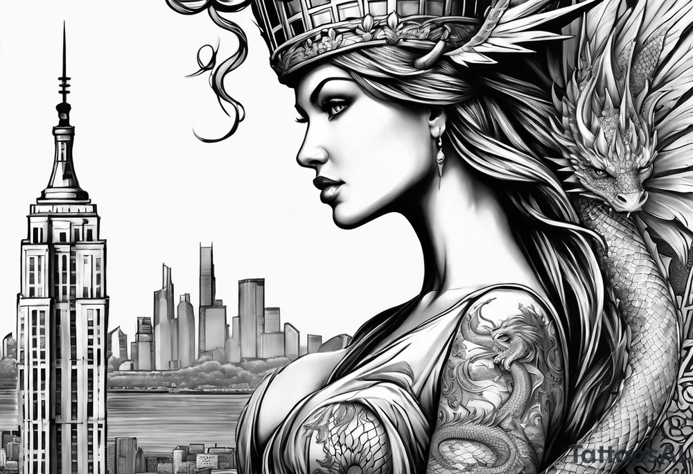 Statue of Liberty Tattoo Ideas 0088