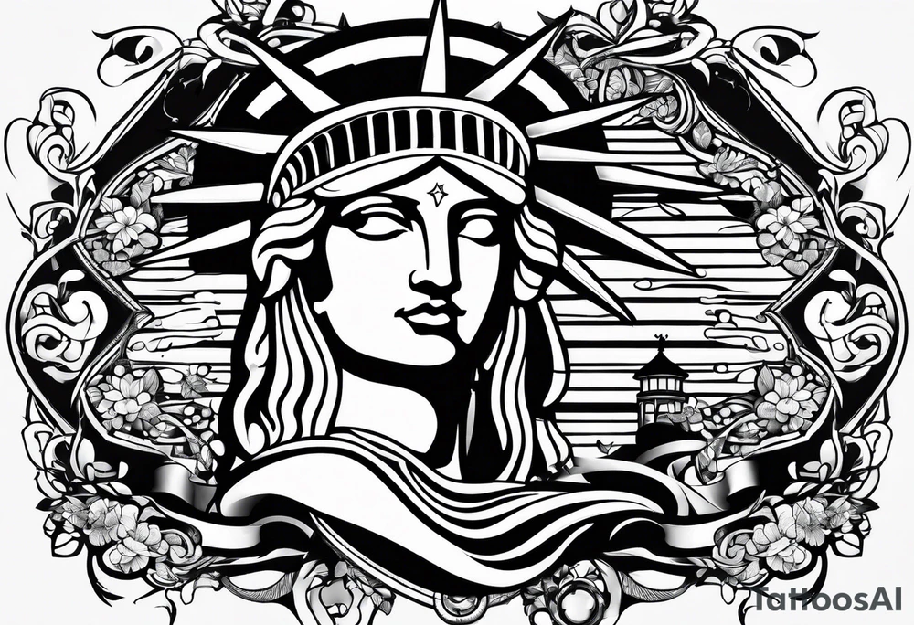 Statue of Liberty Tattoo Ideas 0095