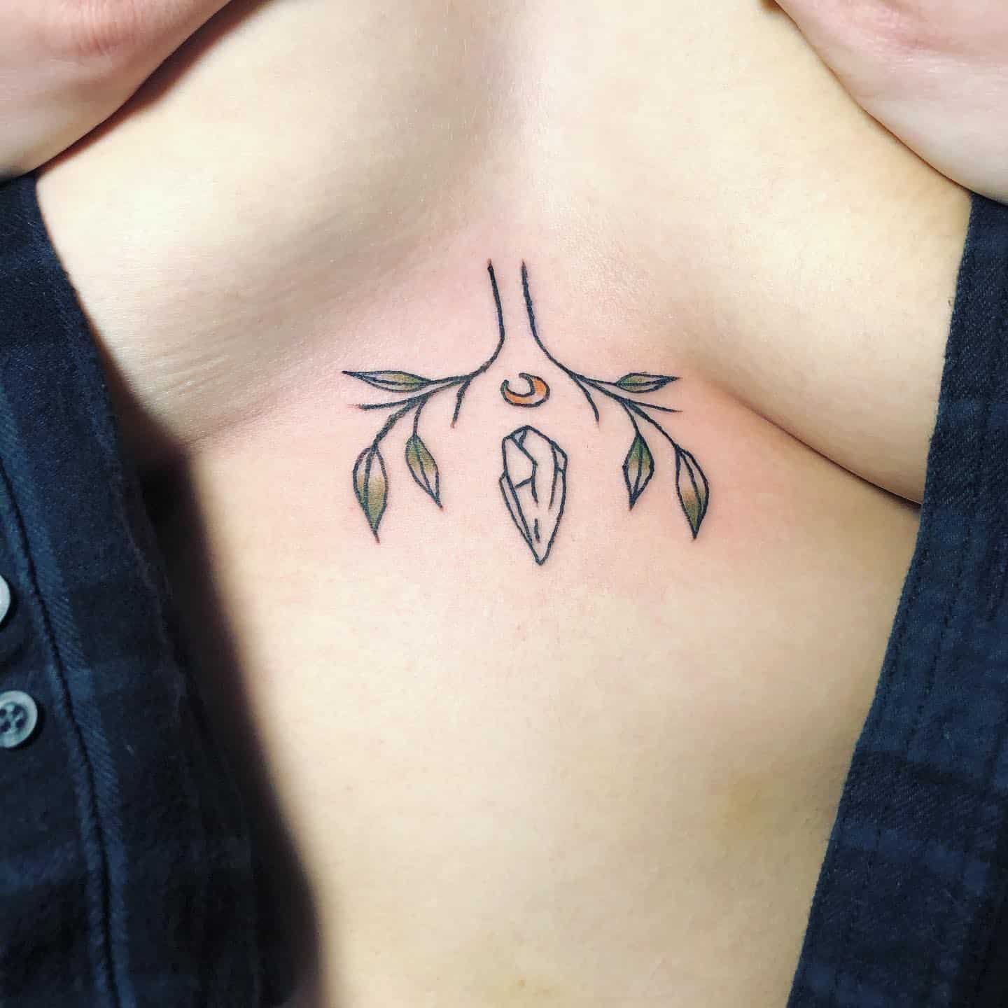 sternum tattoo ideas 0036