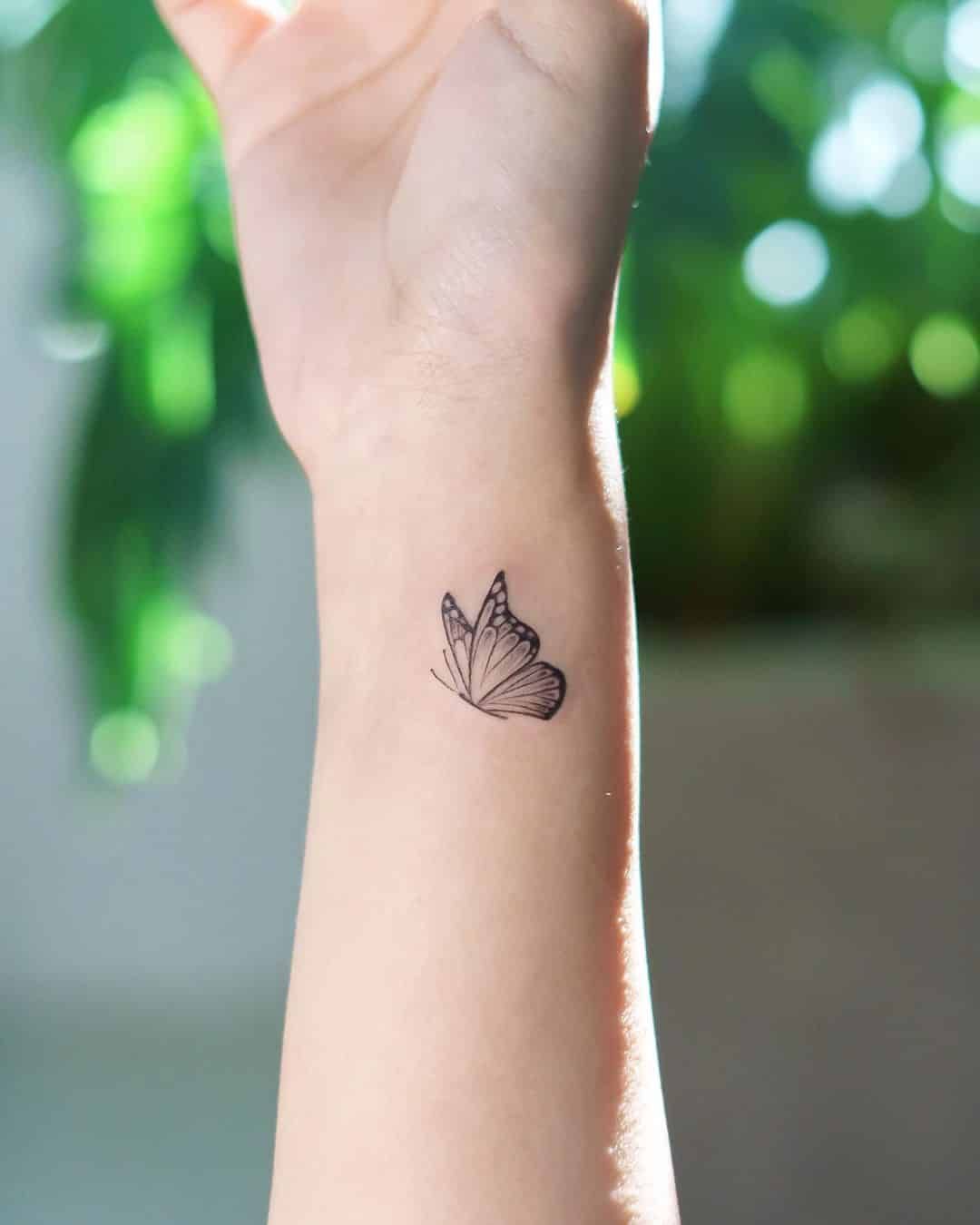 stylish small butterfly tattoo options