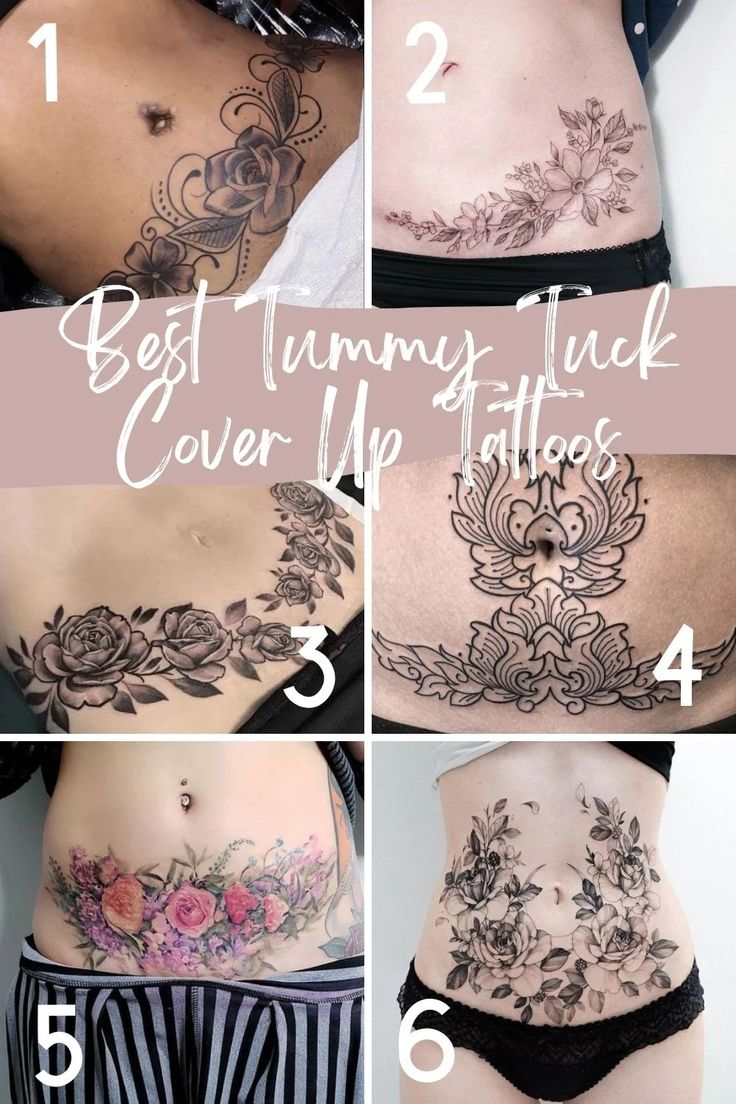 stylish tummy tuck tattoo variations