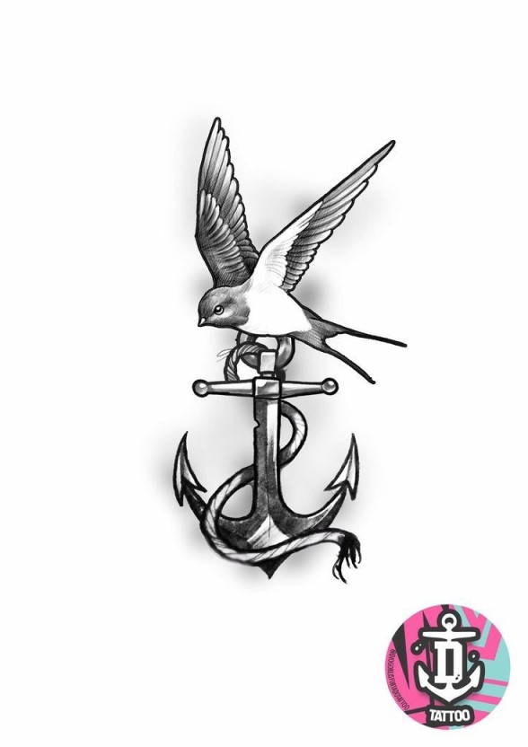 subtle anchor tattoo ideas for first tattoos.