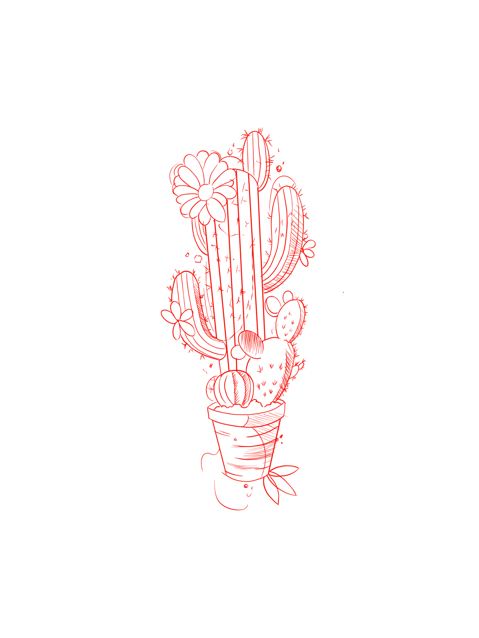 subtle cactus tattoo ideas with flowers