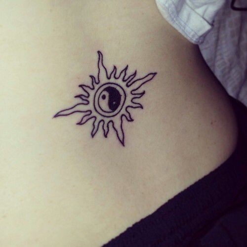 subtle small sun tattoo styles