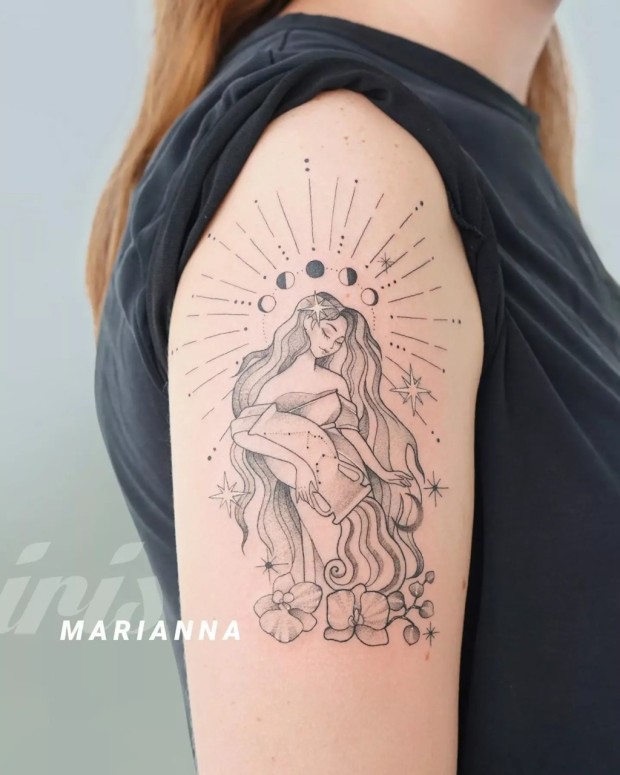 subtle zodiac sign tattoo variations