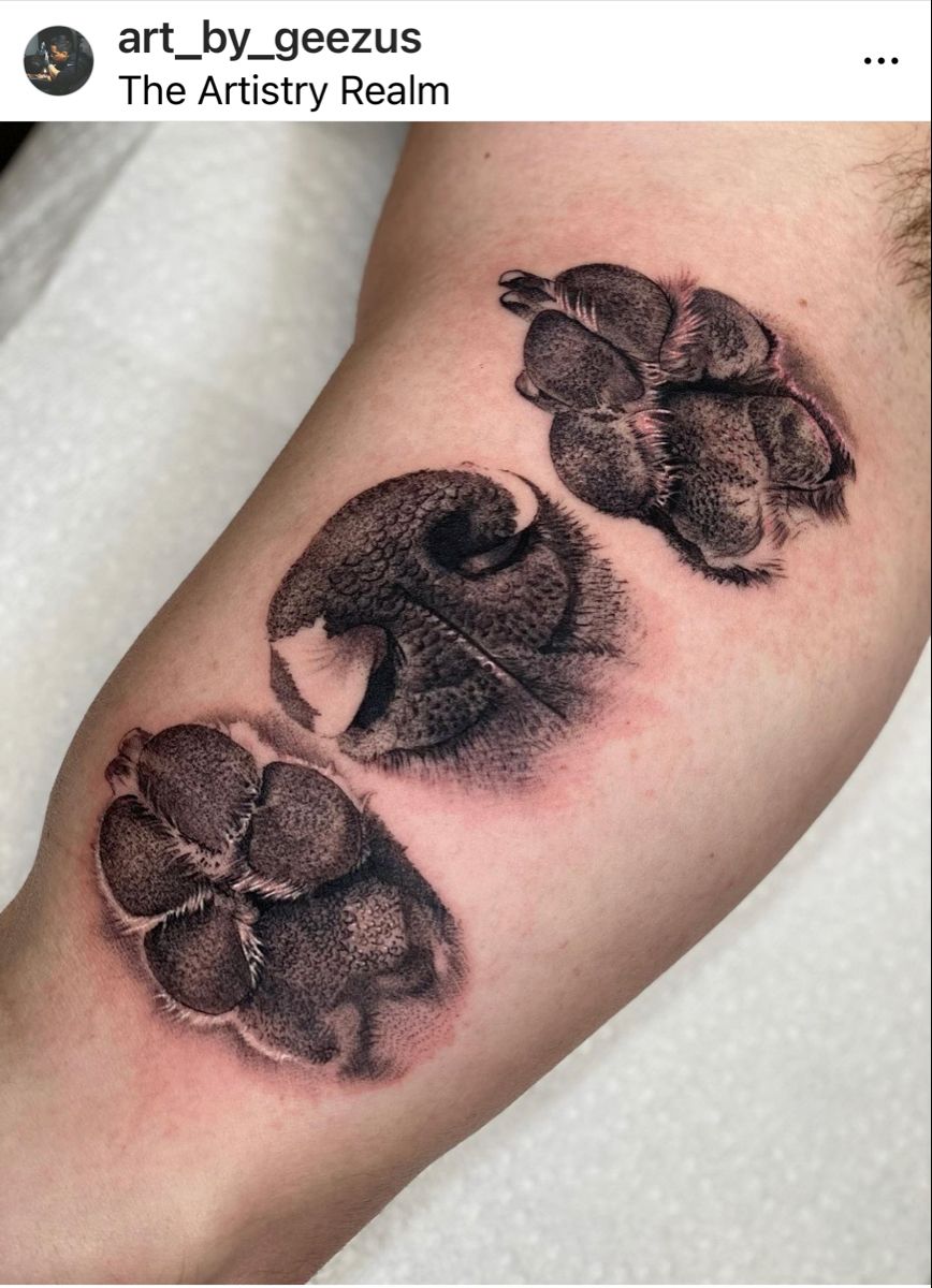 symbolic animal paw tattoo ideas