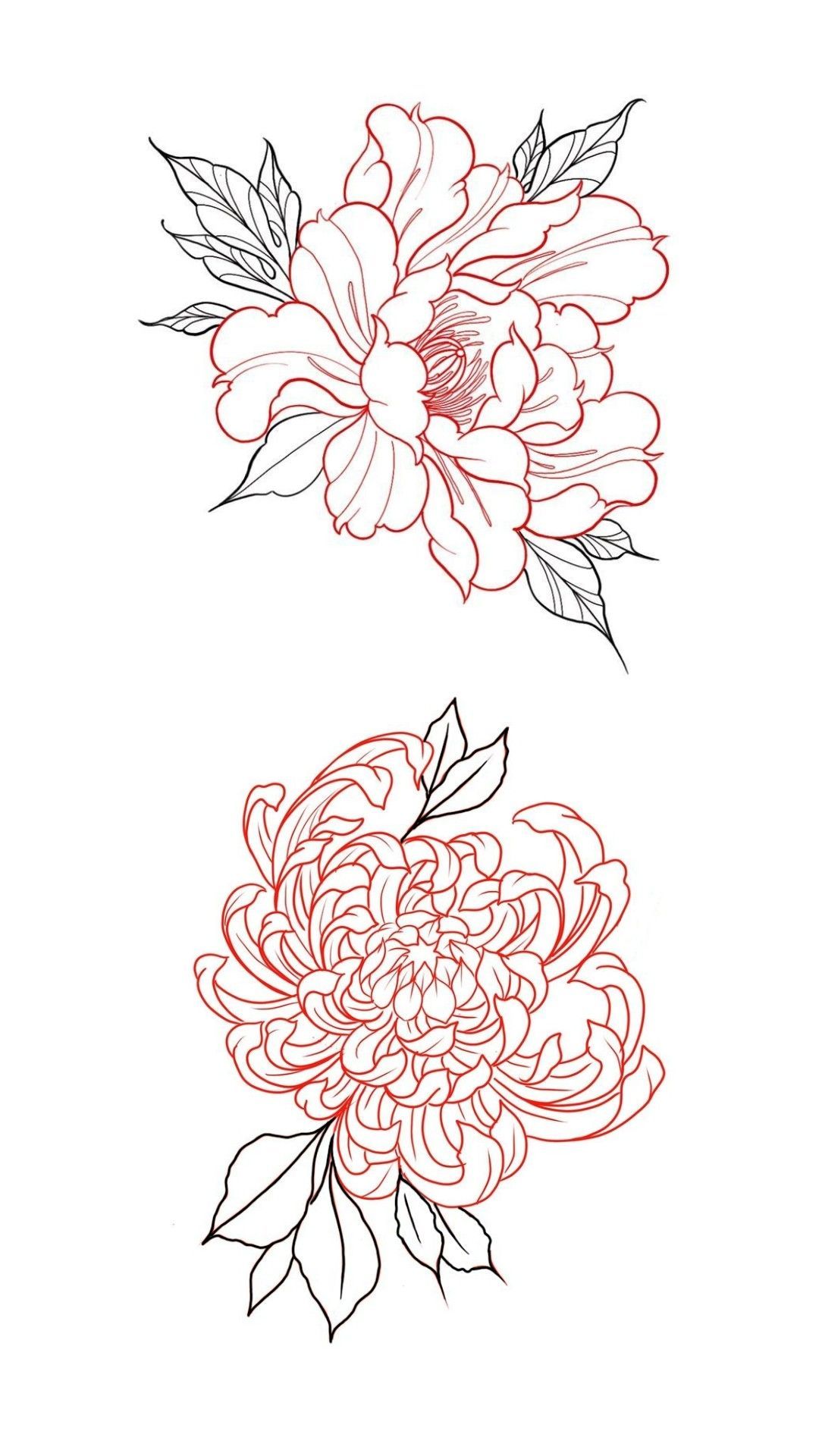 symbolic flower thigh tattoos