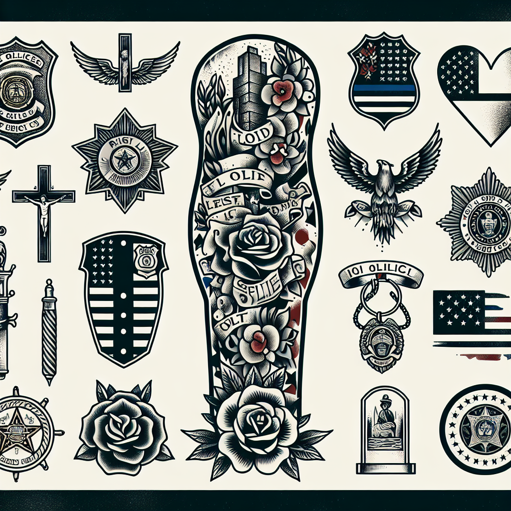 symbolic police officer tattoo designs.