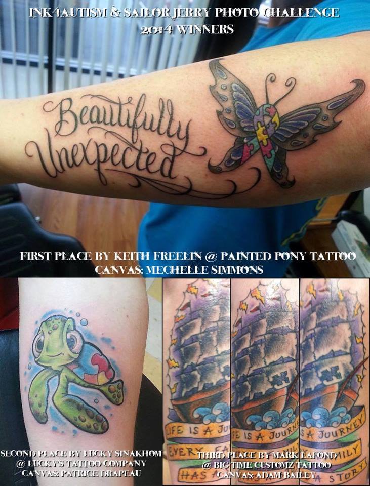 symbolic tattoos reflecting autism strength