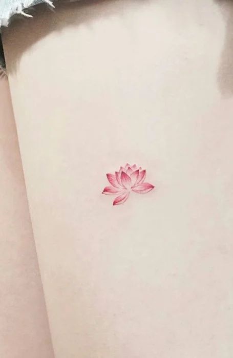 symbolism of small pink lotus tattoos