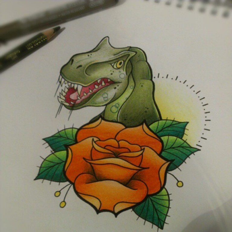 T Rex Tattoo Ideas 0065