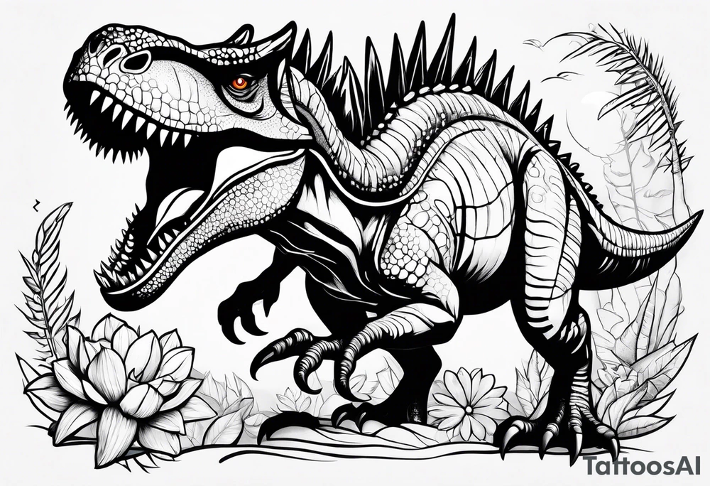 T Rex Tattoo Ideas 0077