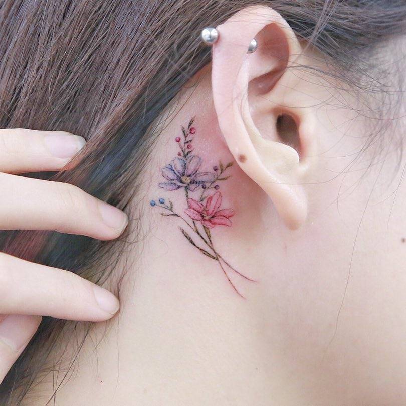 tattoo ideas for behind ear 0065