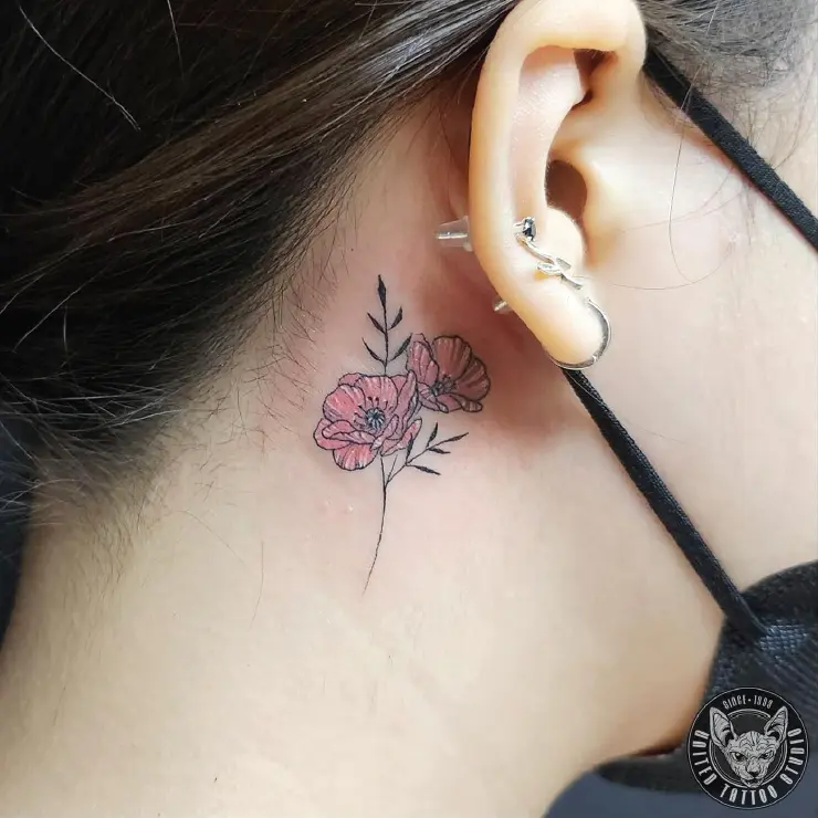 tattoo ideas for behind ear 0073