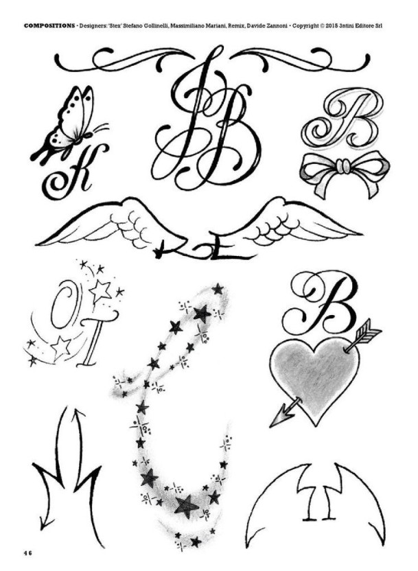 tattoo ideas initials 0021