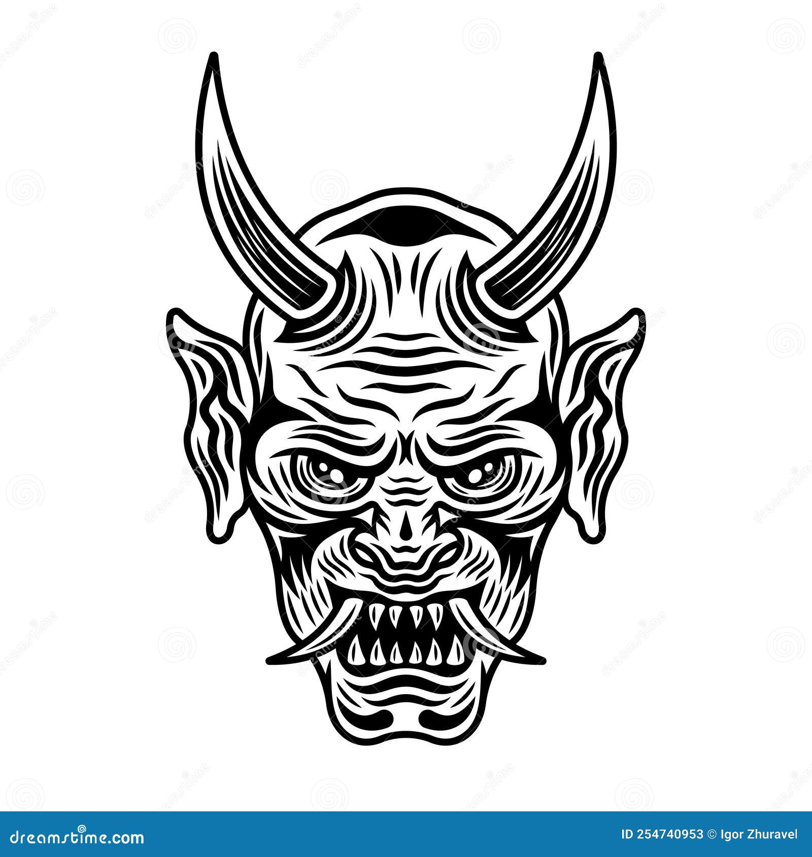 tattoo ideas woman face upside down oni face tattoo 0053