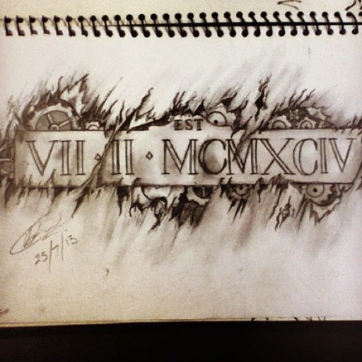 tattoo roman numerals ideas 0036