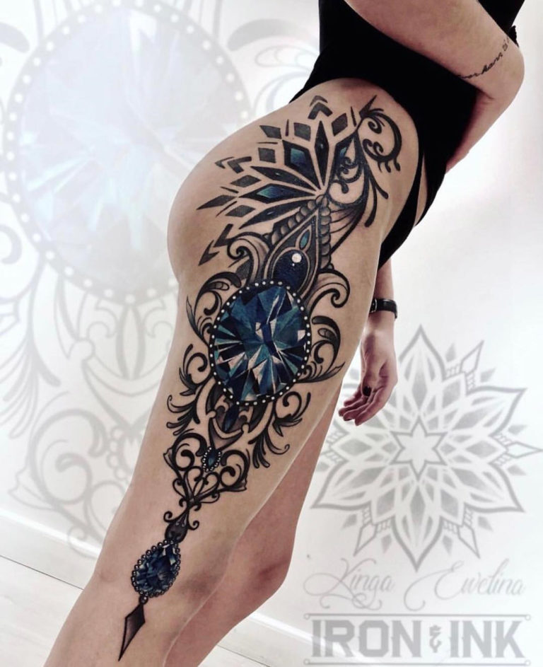 thigh tattoo ideas for women 0089