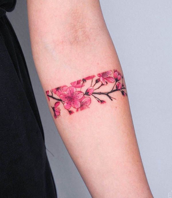 tiny cherry blossom tattoo meanings