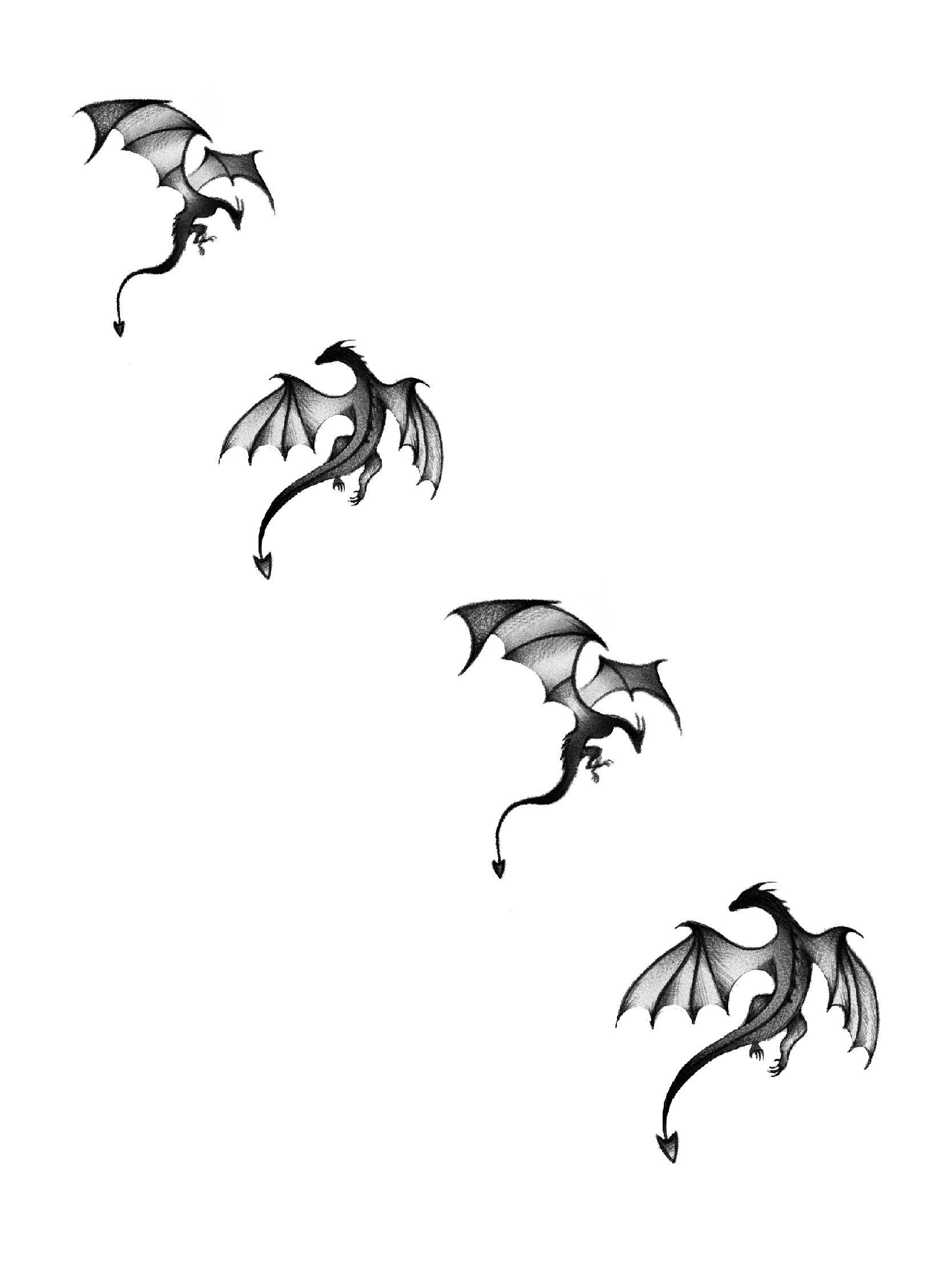 tiny dragon tattoo designs