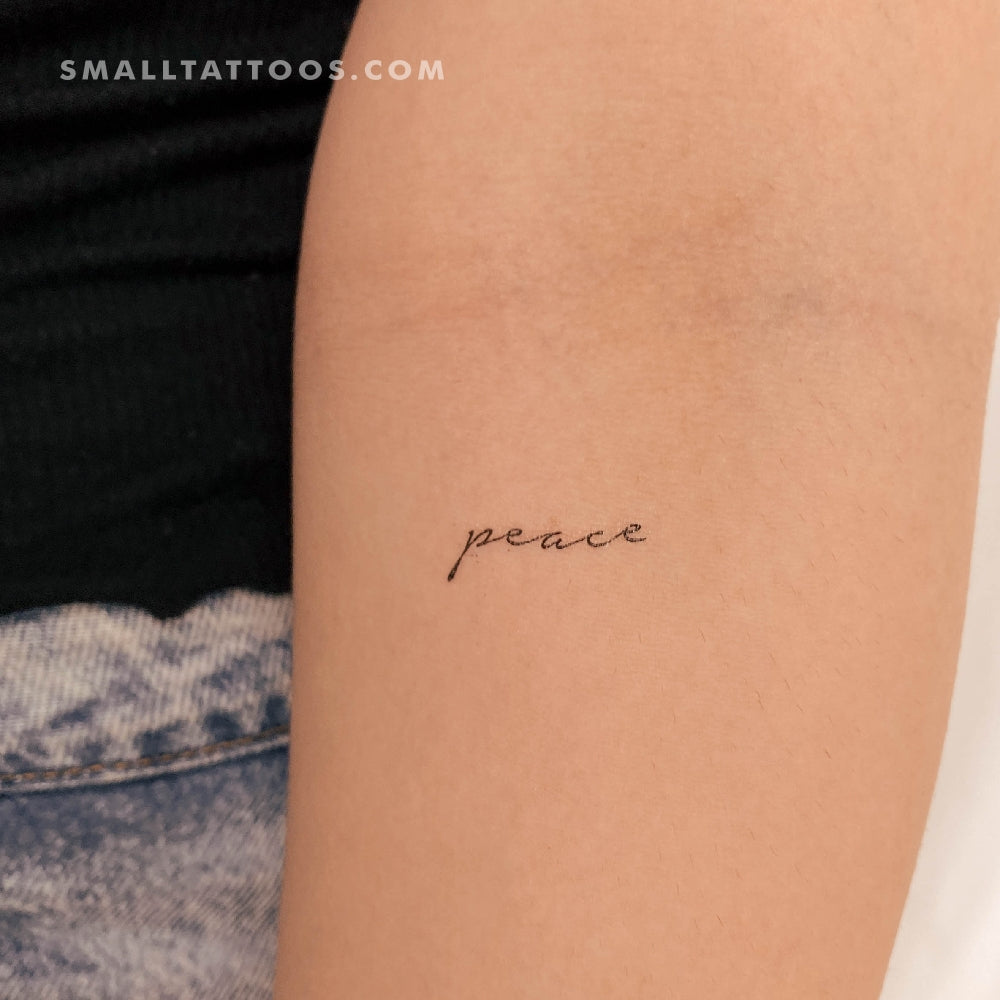 tiny peace tattoo motifs